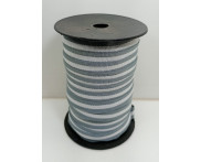 Cadarço 10 mm BIC Cinza / Branco - 50 metros